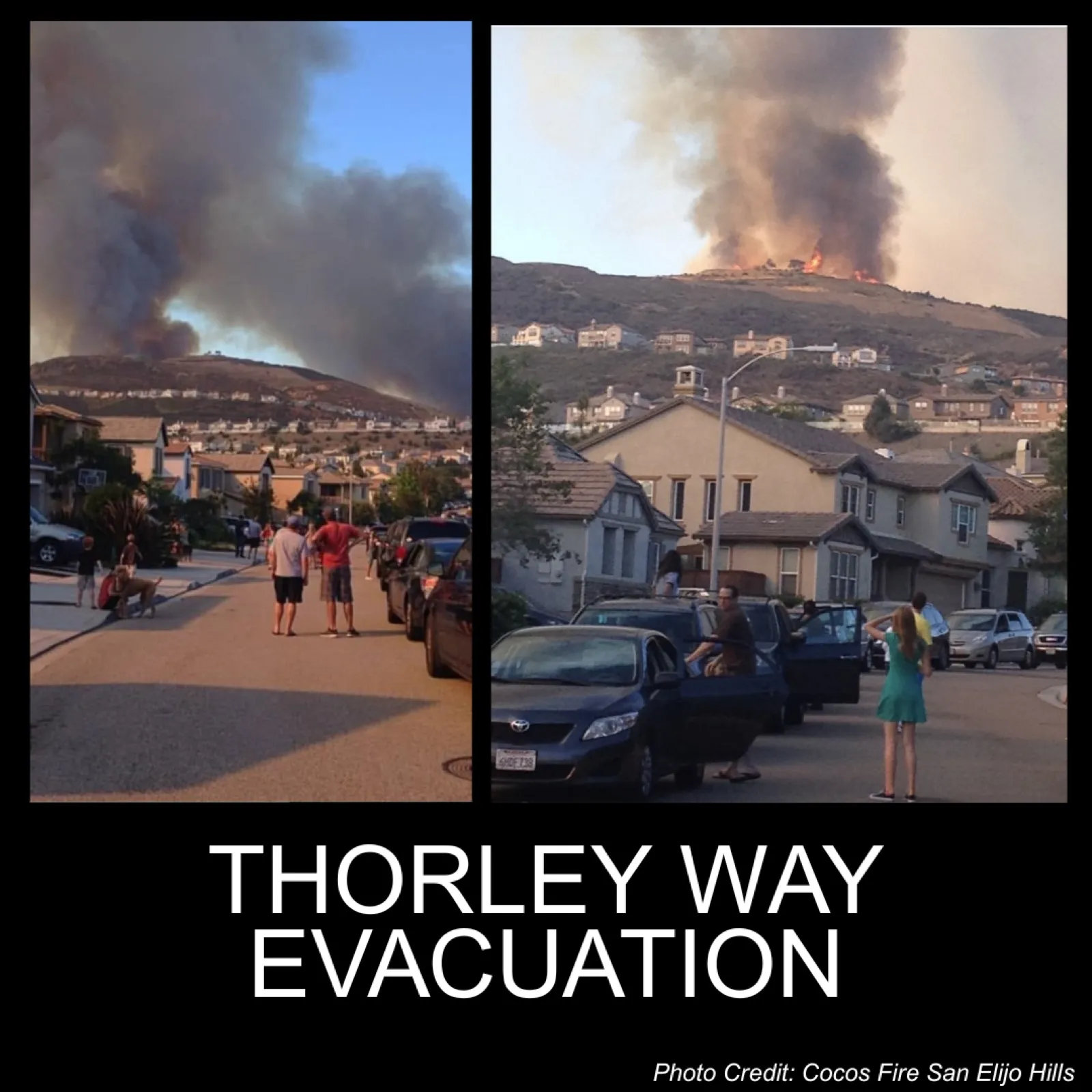 Cocos Fire evacuation on Thorley Way