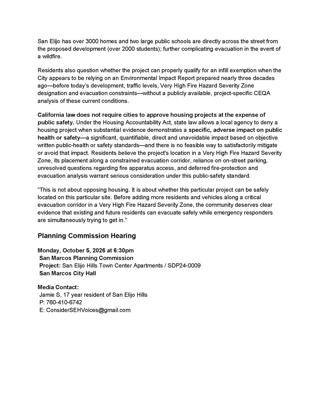 Consider SEH Voices press release, second page