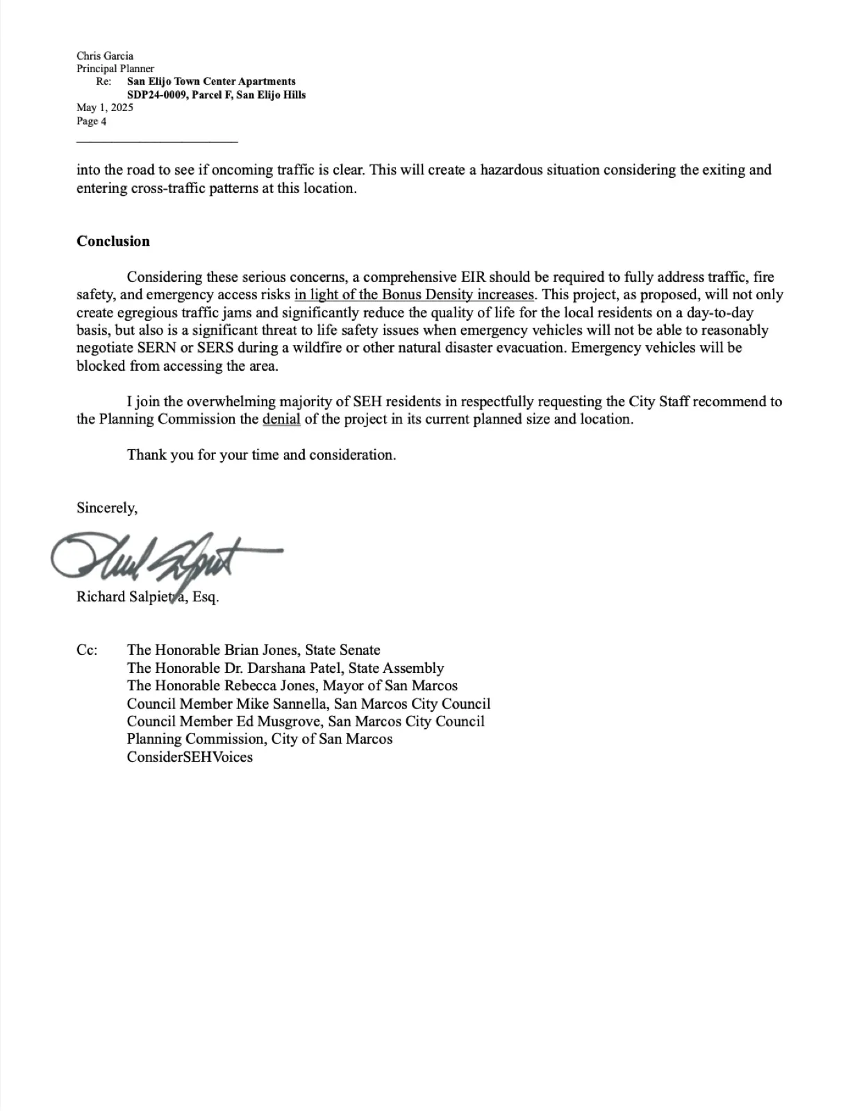 Richard Salpietra letter, May 1, 2025, page 4